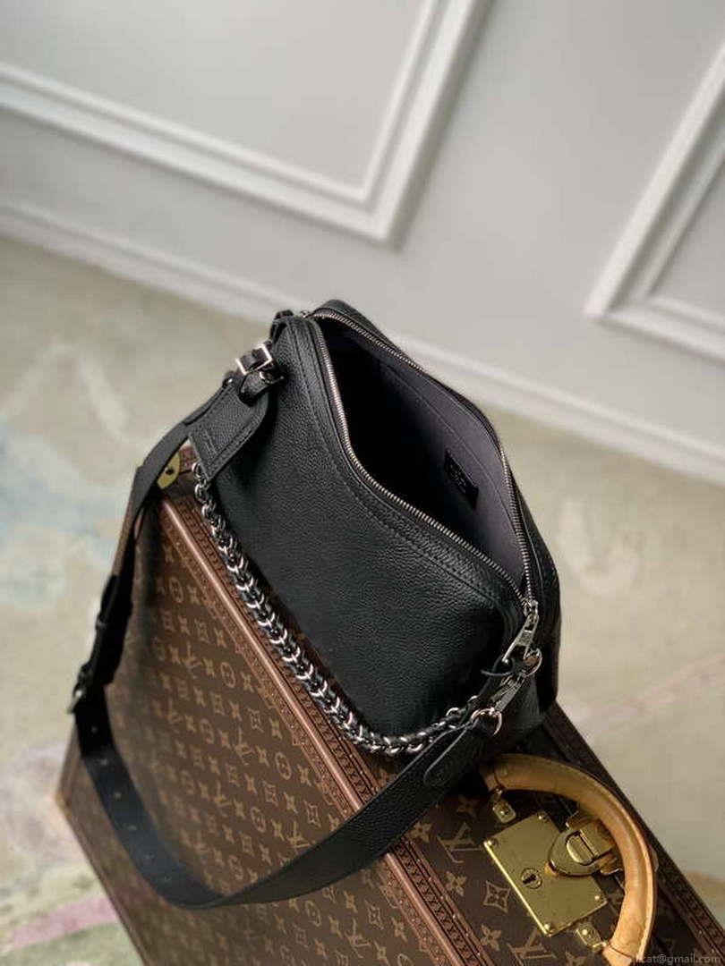 LV M24255 Louis Vuitton Hand It All PM Bag Mahina Black