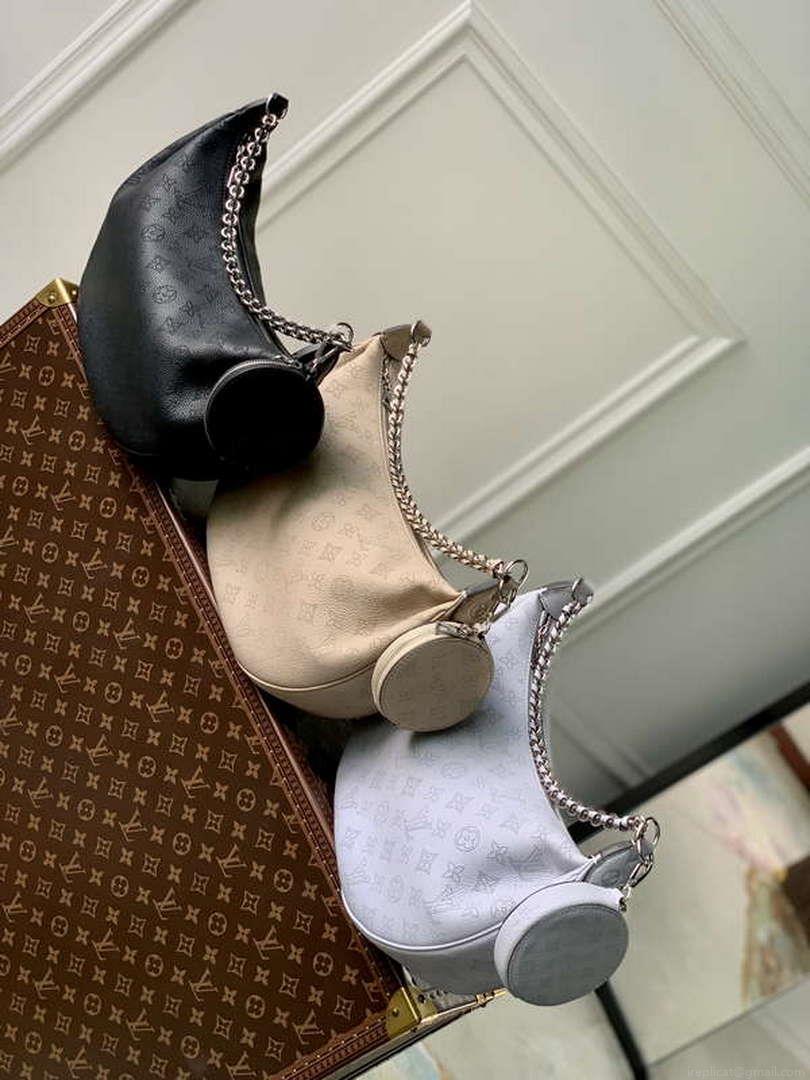 LV M22823 Louis Vuitton Baia MM Bag Mahina Galet Grey