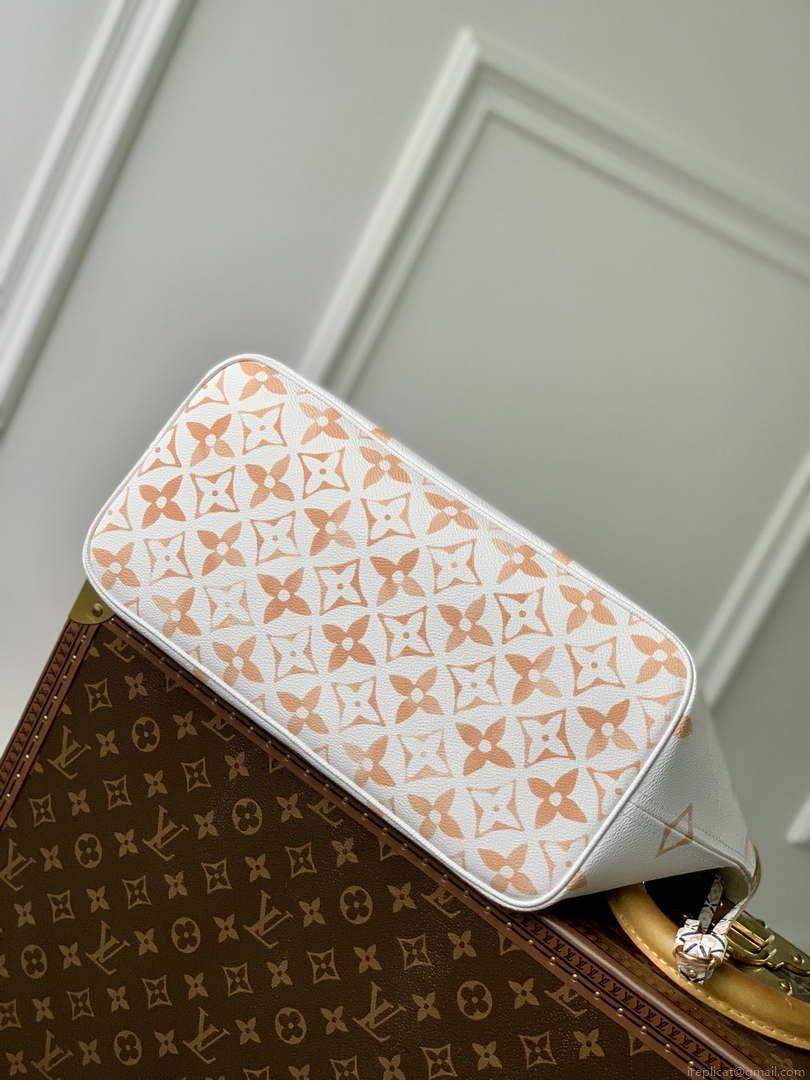 LV M22978 Louis Vuitton M22979 Neverfull MM Tote Bag Apricot