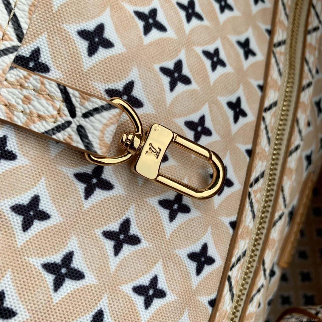 LV M22978 Louis Vuitton M22979 Neverfull MM Tote Bag Apricot
