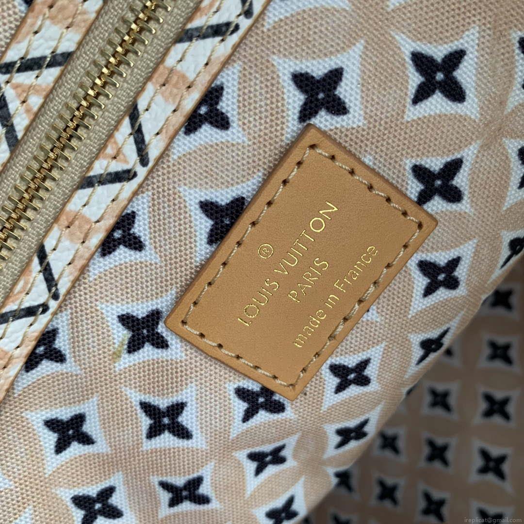 LV M22978 Louis Vuitton M22979 Neverfull MM Tote Bag Apricot