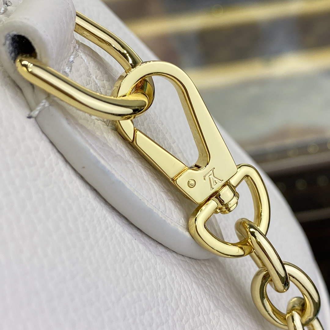 LV M46883 Louis Vuitton Speedy Bandoulière 20 Handbag Latte/Candy Blue