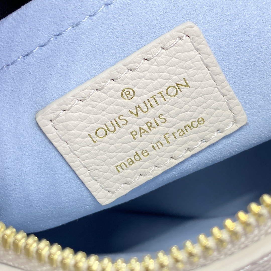 LV M46883 Louis Vuitton Speedy Bandoulière 20 Handbag Latte/Candy Blue