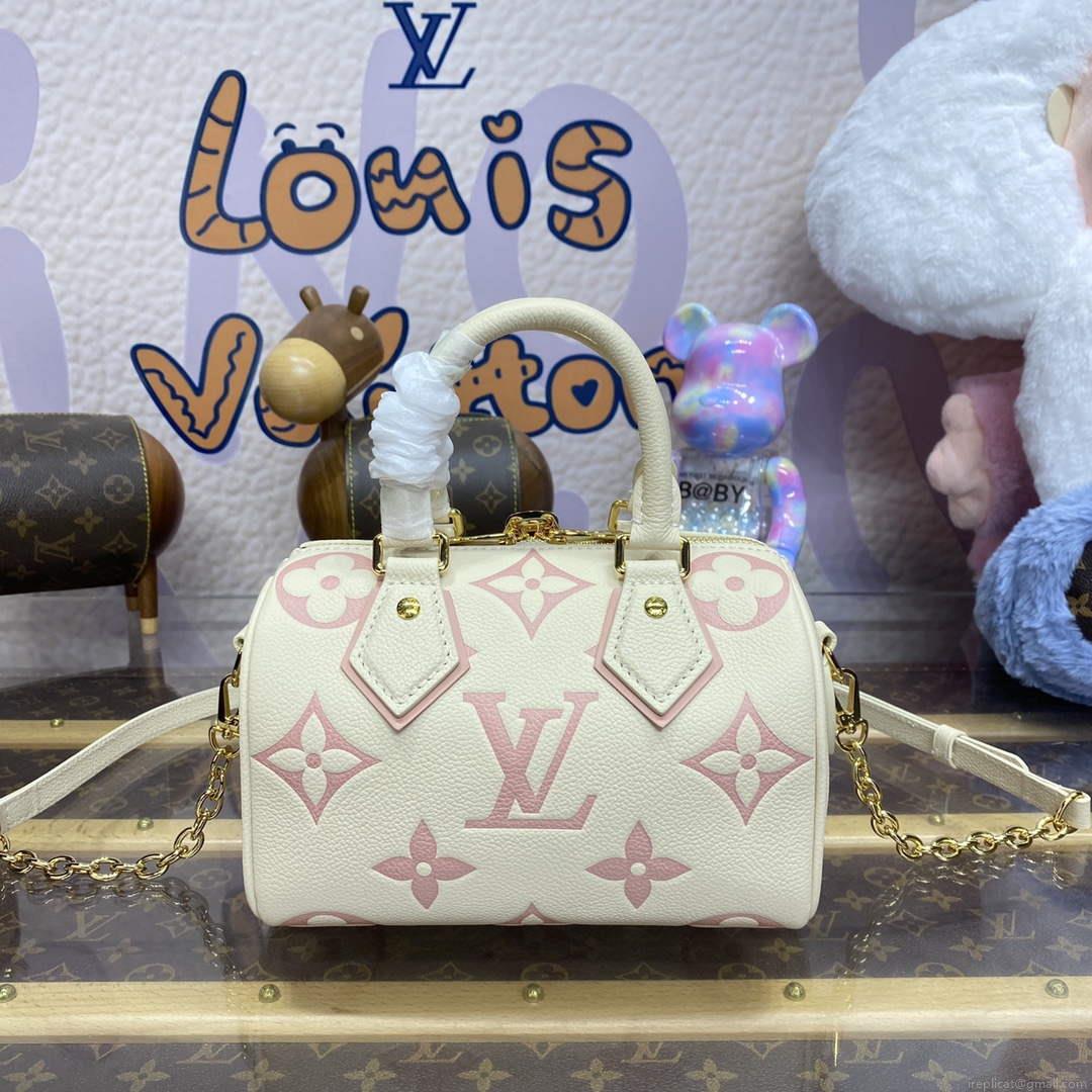 LV M46875 Louis Vuitton Speedy Bandoulière 20 Handbag Latte/Chamallow