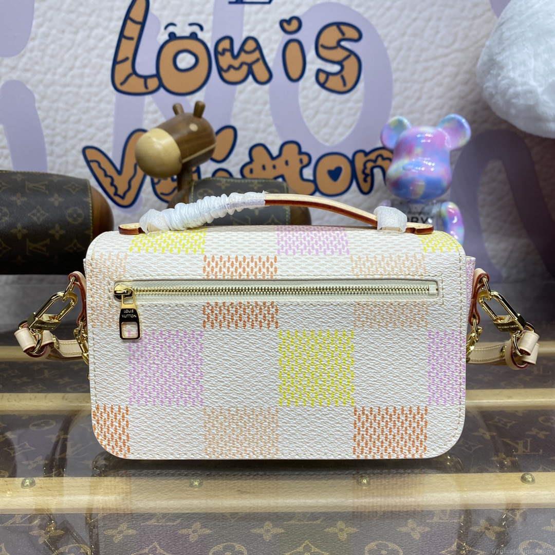 LV N40749 Louis Vuitton Pochette Métis East West Bag Peach