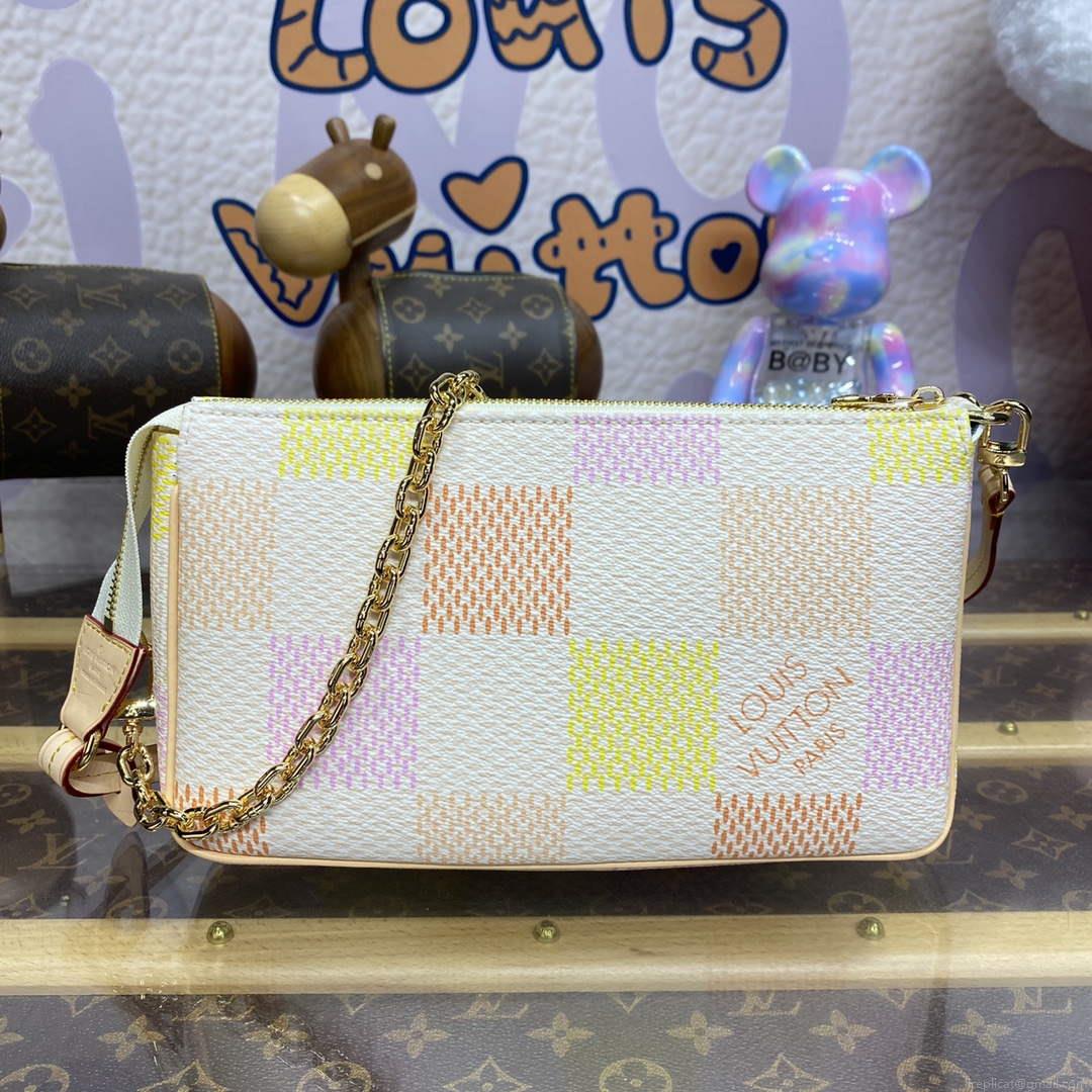 LV N40642 Louis Vuitton Pochette Accessoires Bag Peach Pink