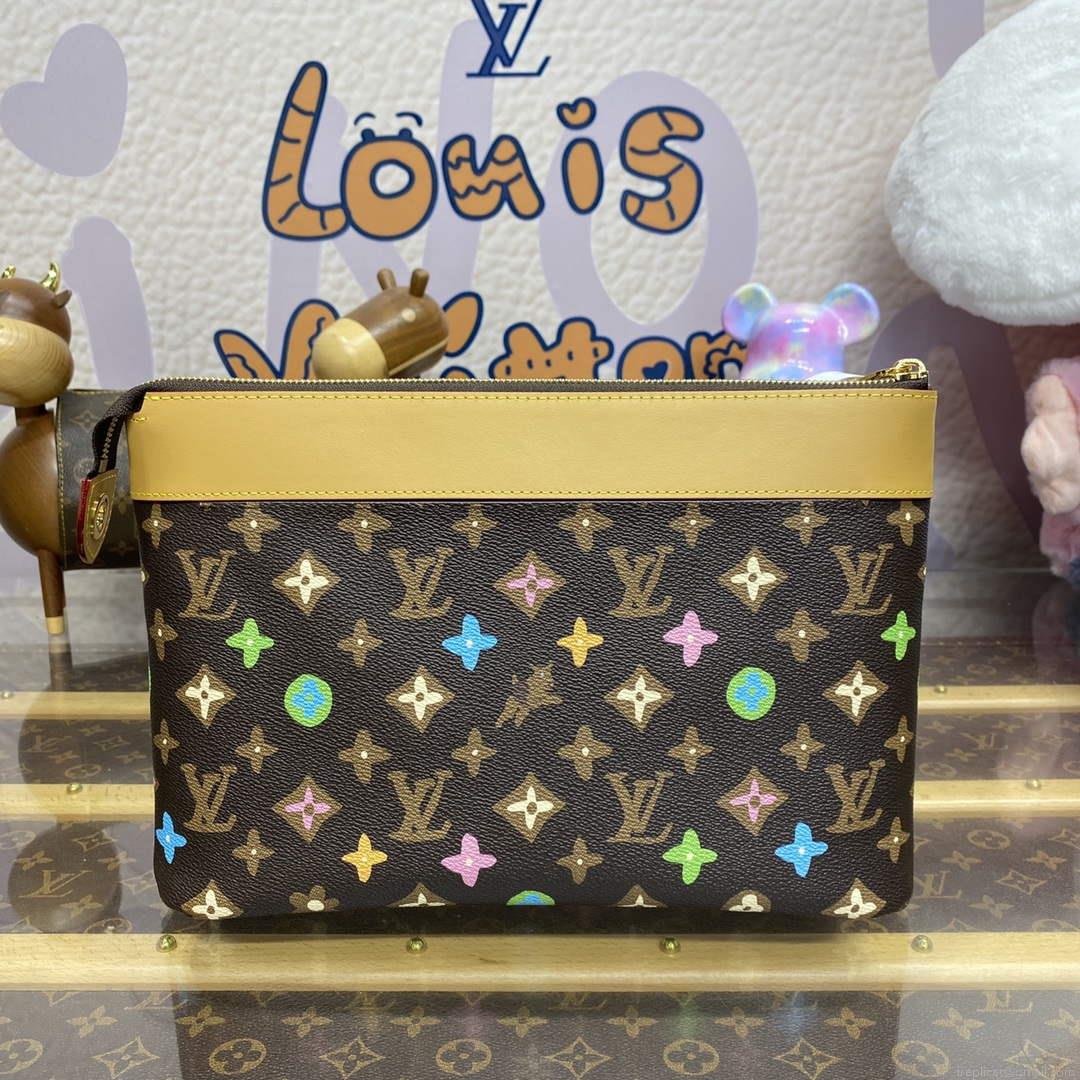 LV M83568 Louis Vuitton Pochette Voyage Souple Chocolate