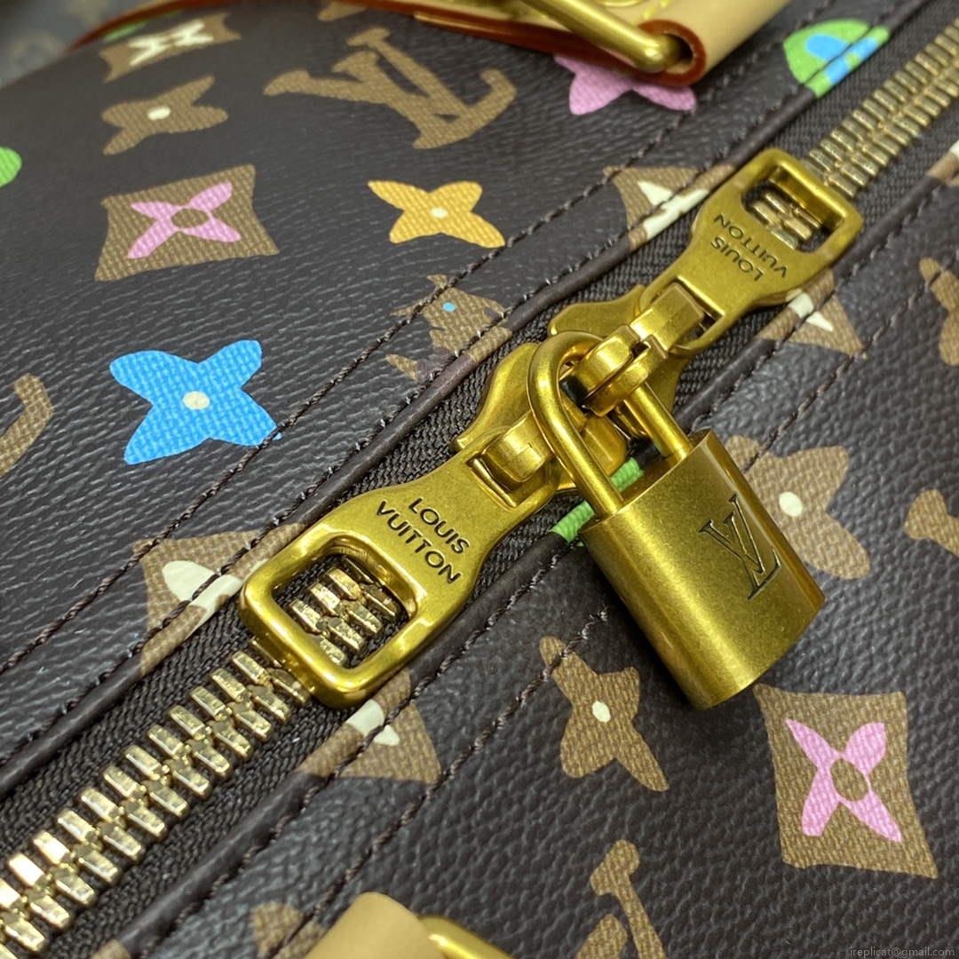 LV M24901 Louis Vuitton Keepall Bandoulière 50 Travel Bag Chocolate