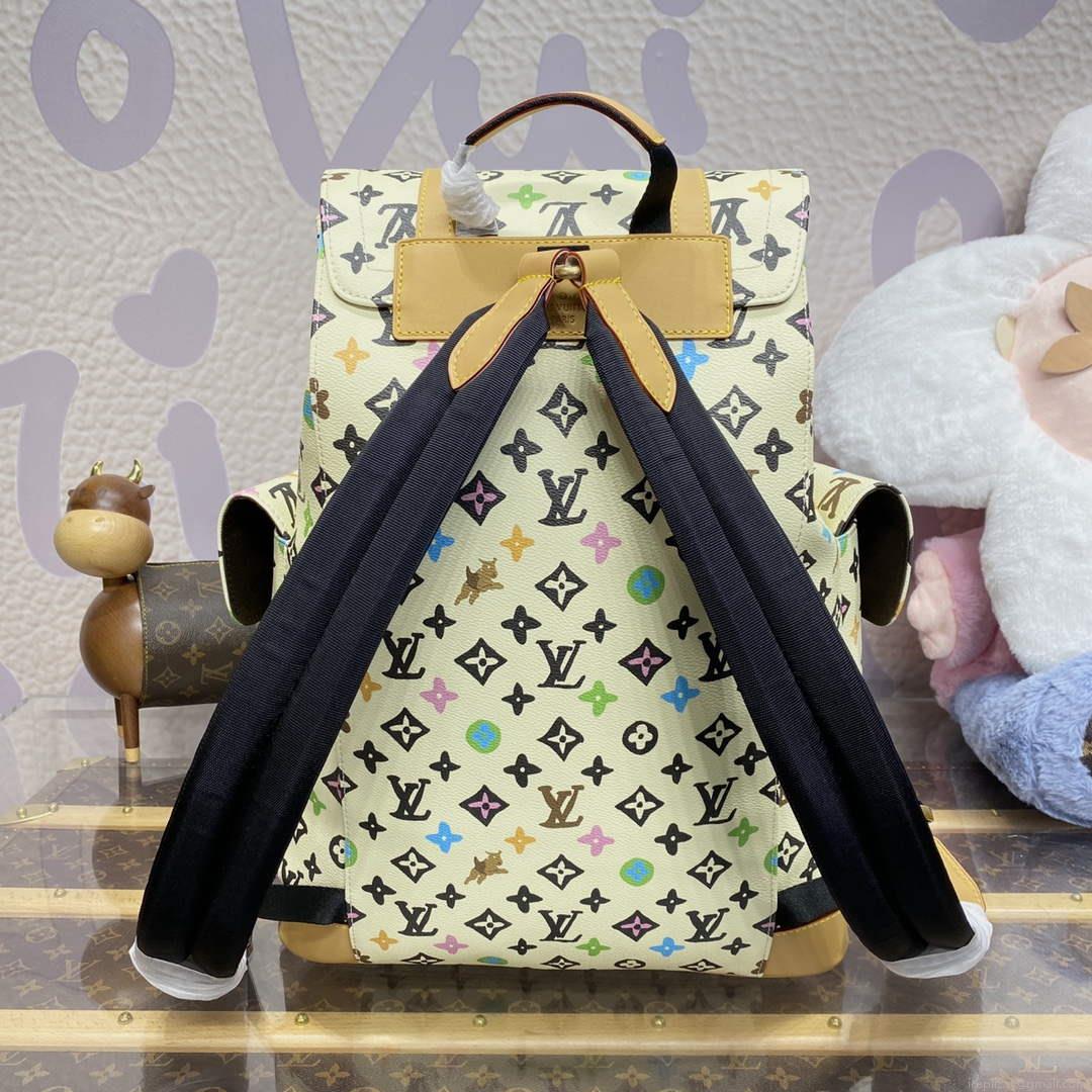 LV M25240 Louis Vuitton Christopher MM Backpack Vanilla