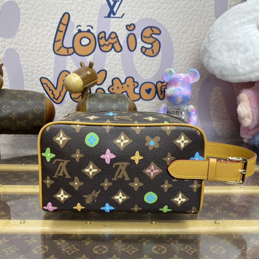 LV M47069 Louis Vuitton Locker Dopp Kit Chocolate