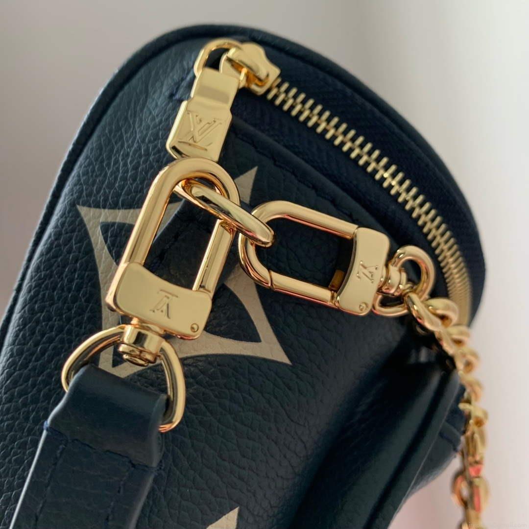 LV M85636 Louis Vuitton Mini Bumbag Navy Blue / Cream