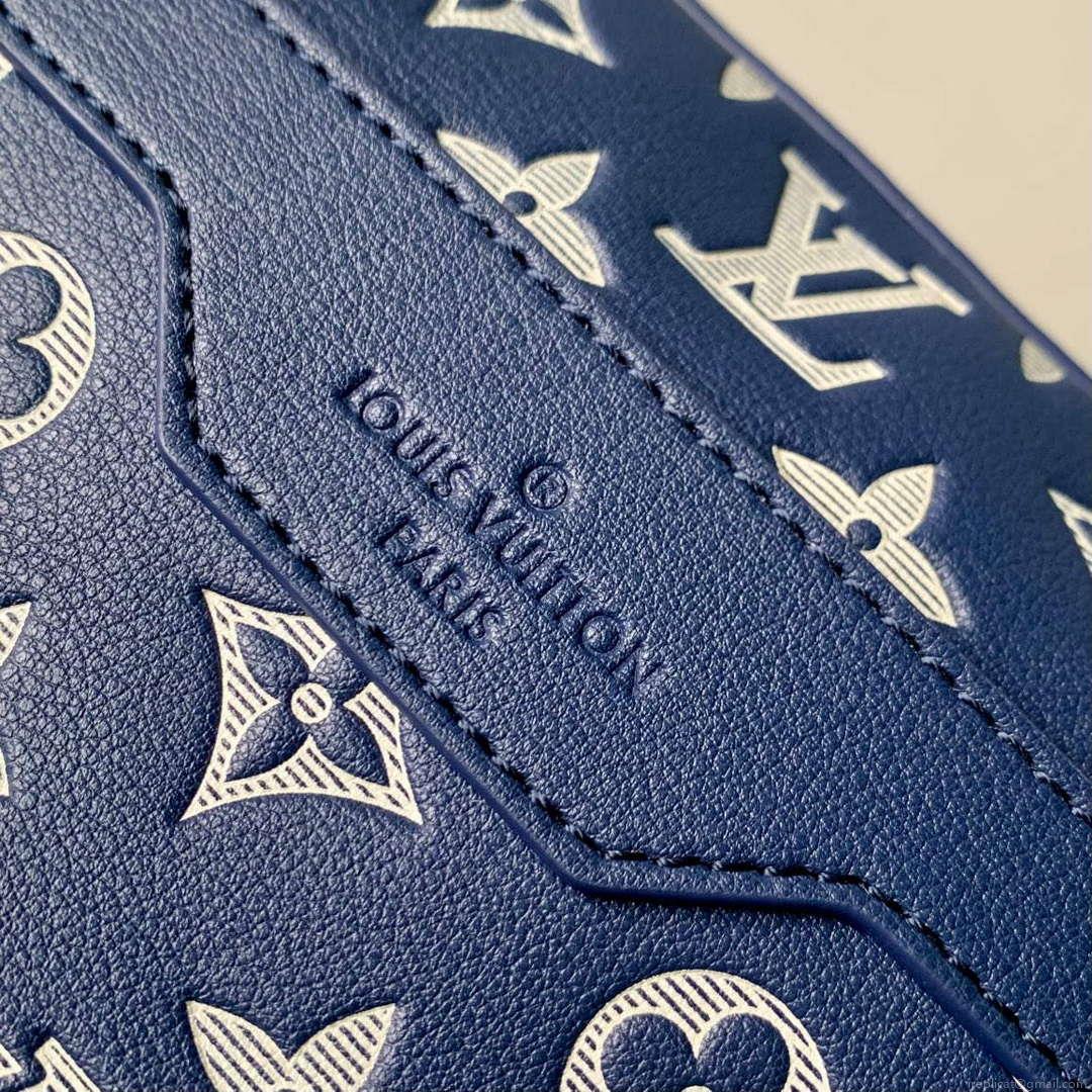 LV M24753 Louis Vuitton Trio Messenger Bag Ink Blue/White