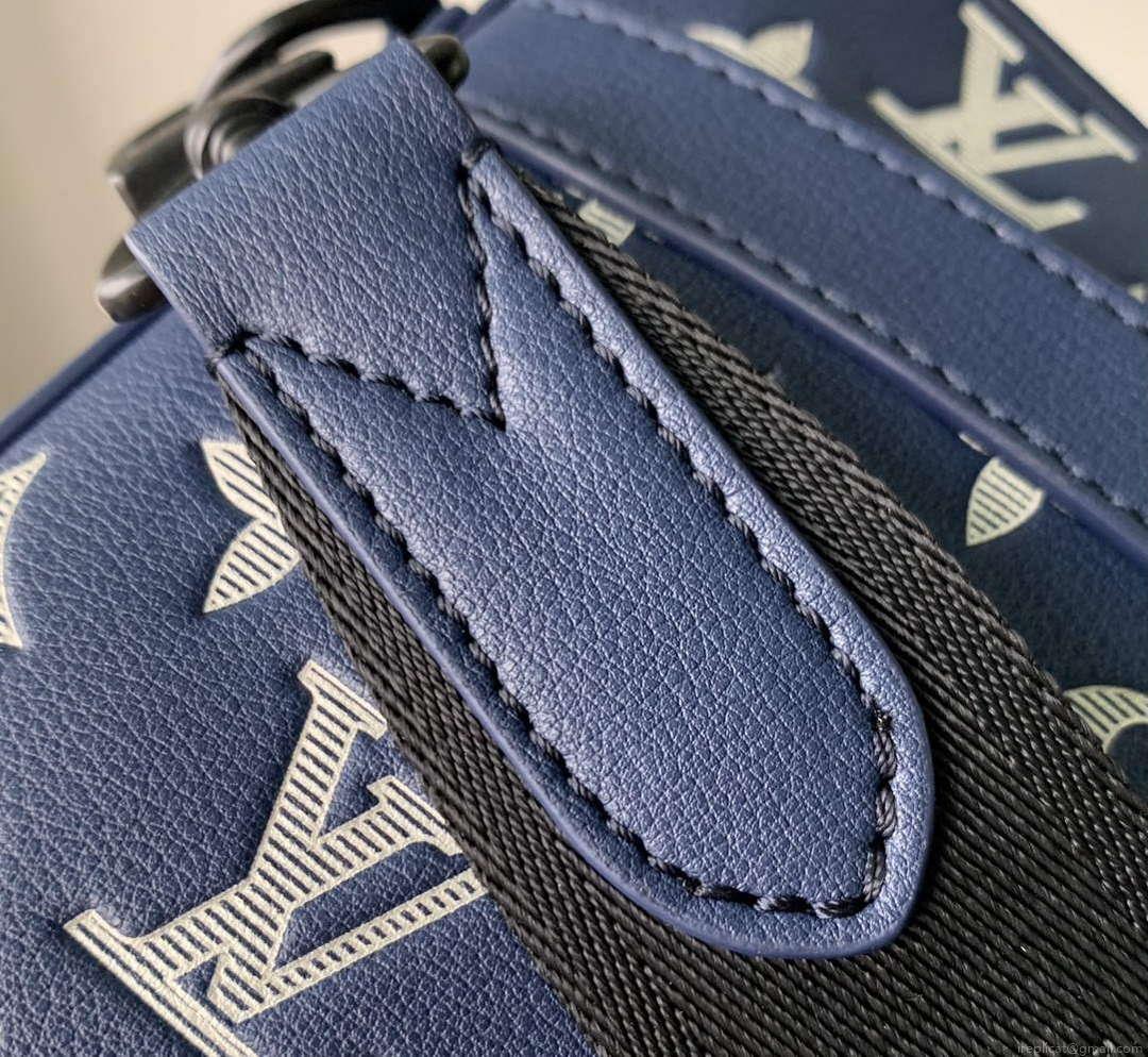 LV M24753 Louis Vuitton Trio Messenger Bag Ink Blue/White