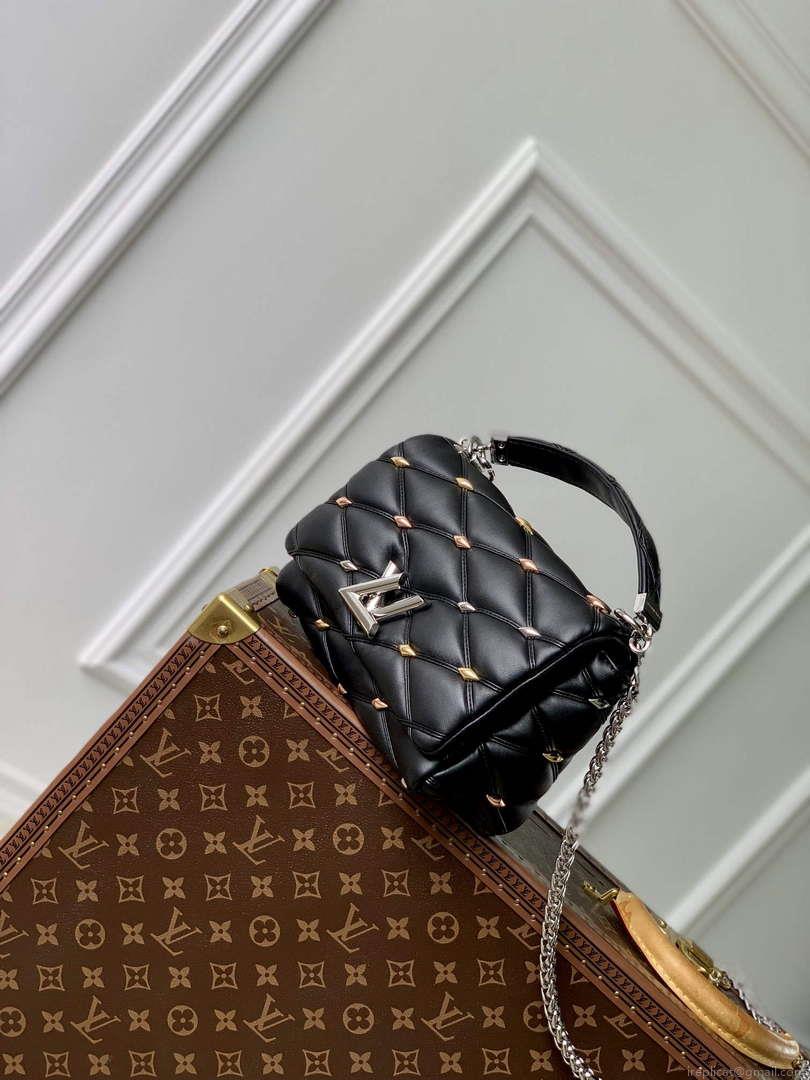 LV M24151 Louis Vuitton GO-14 MM Handbag Black