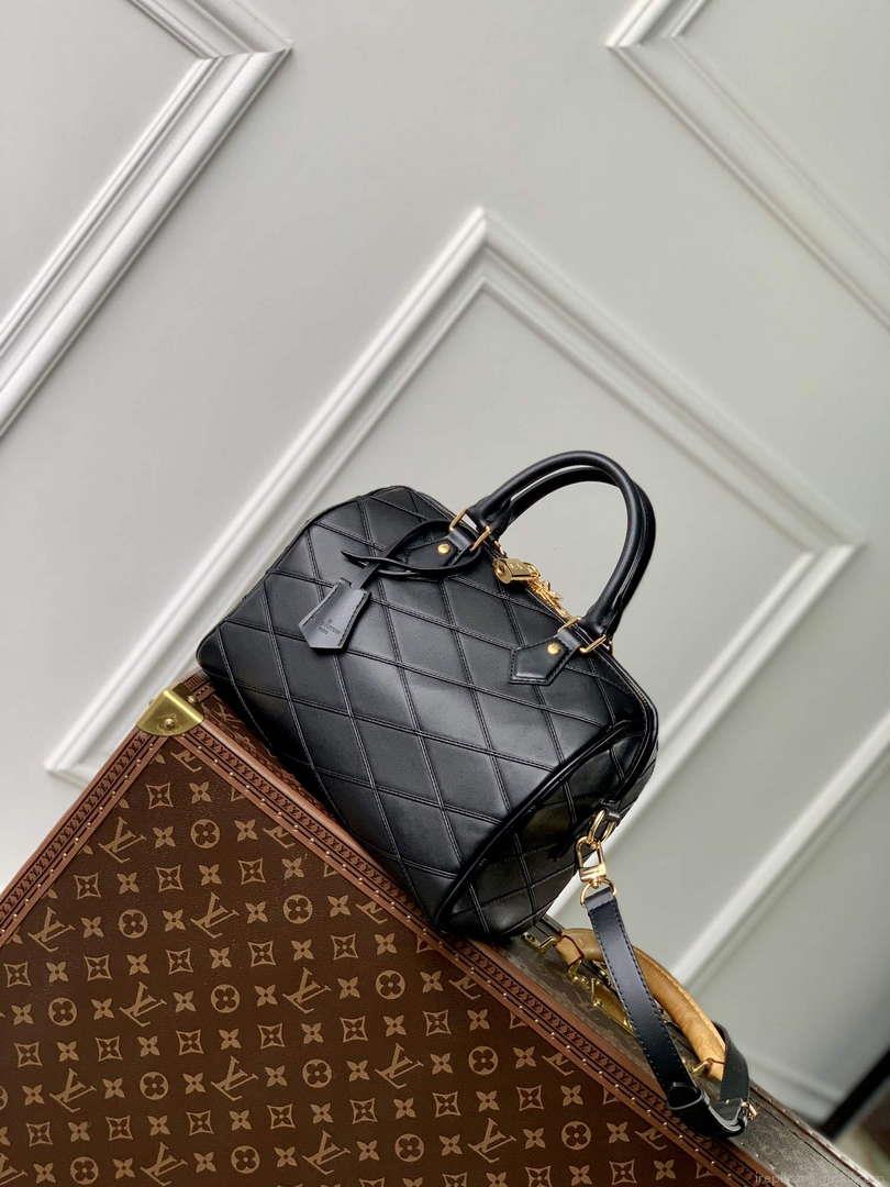 LV M24206 Louis Vuitton Speedy Bandoulière 25 Handbag Black