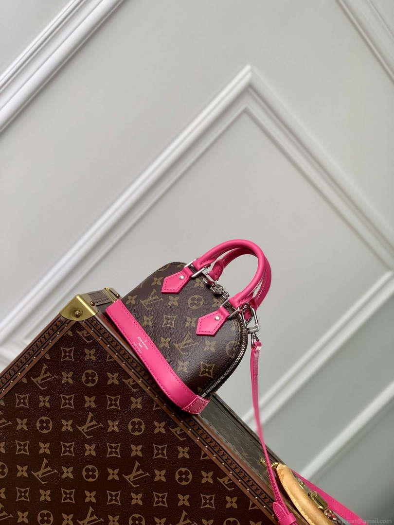 LV M82717 Louis Vuitton Nano Alma Bag Rose Red