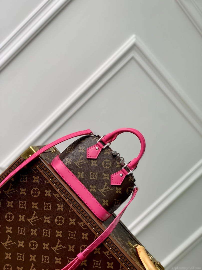 LV M82717 Louis Vuitton Nano Alma Bag Rose Red