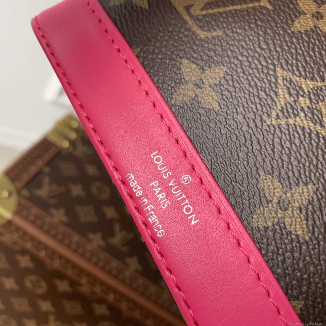 LV M82717 Louis Vuitton Nano Alma Bag Rose Red