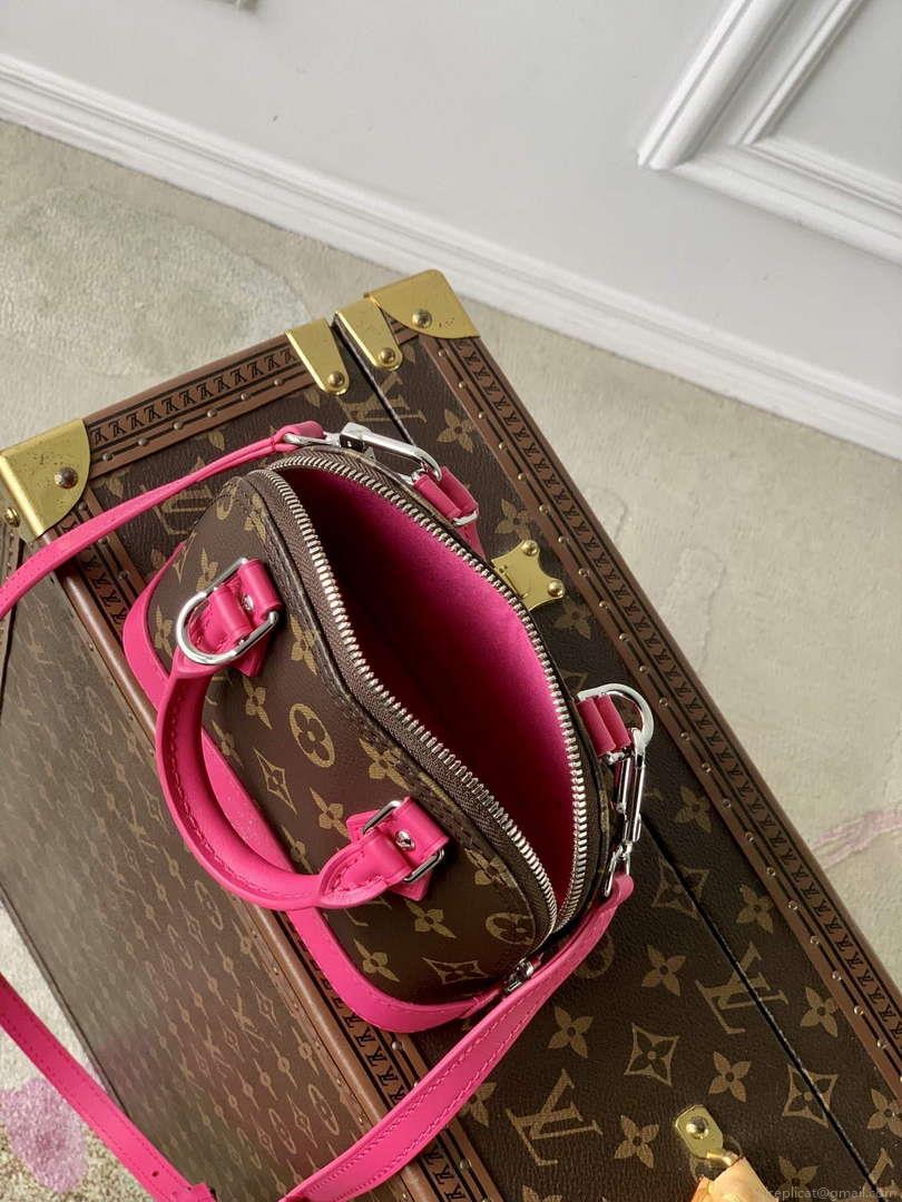 LV M82717 Louis Vuitton Nano Alma Bag Rose Red