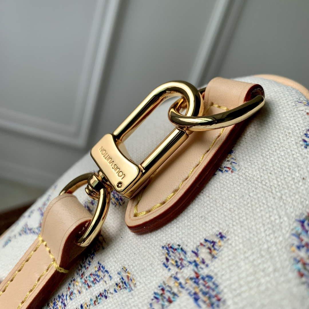 LV M24709 Louis Vuitton Speedy Bandoulière 20 Handbag Multicolor Beige