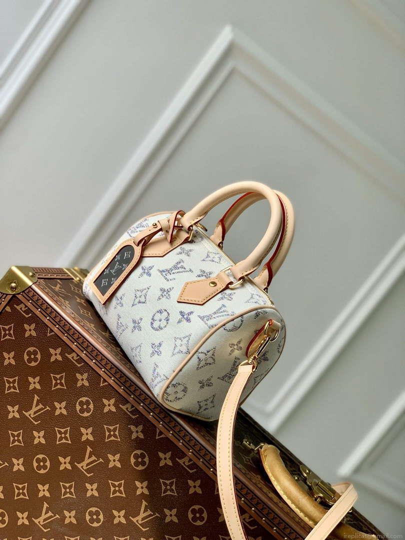 LV M24709 Louis Vuitton Speedy Bandoulière 20 Handbag Multicolor Beige