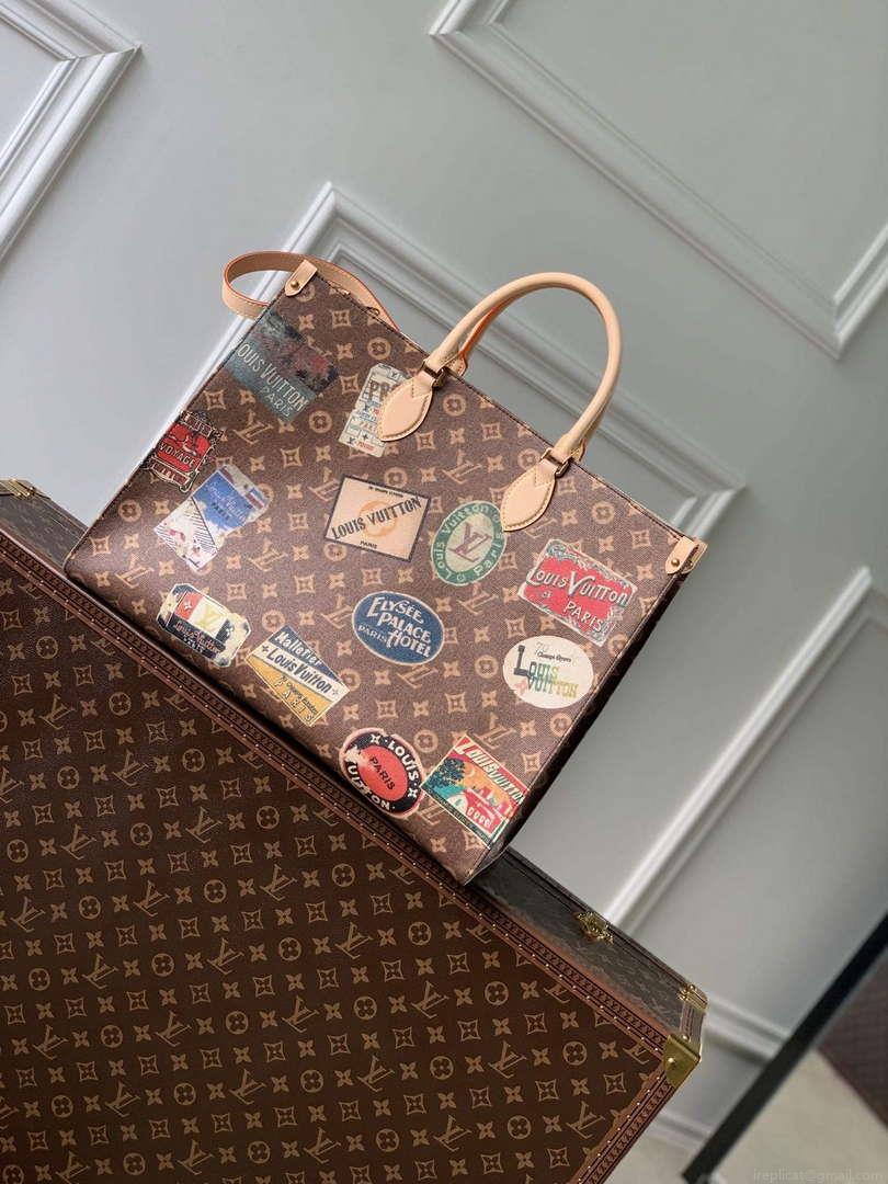 LV M47147 Louis Vuitton OnTheGo Voyage Tote Bag Monogram Canvas