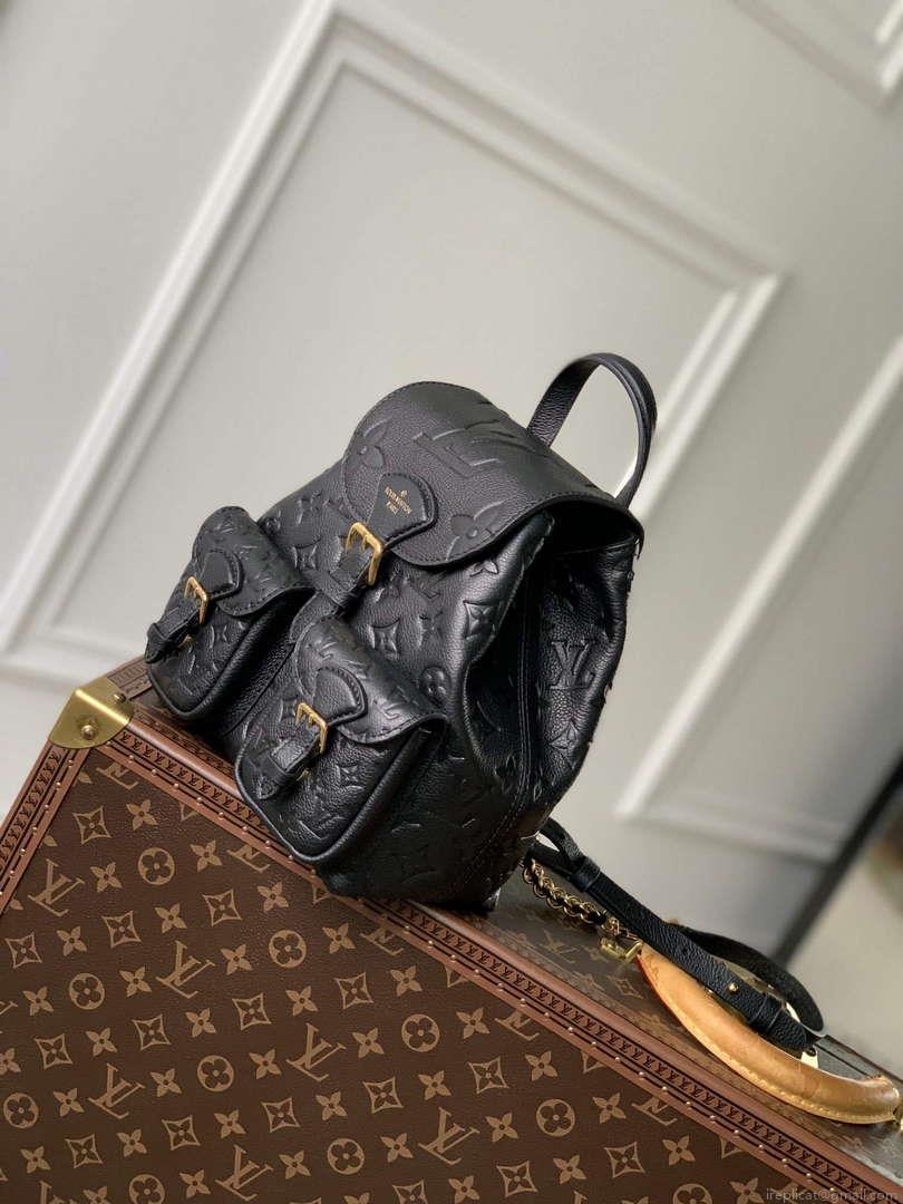 LV M47072 Louis Vuitton Playful Backup Backpack Bag Black