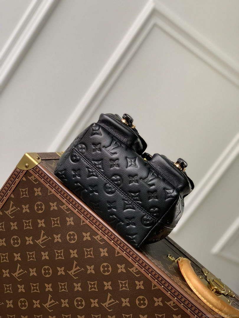 LV M47072 Louis Vuitton Playful Backup Backpack Bag Black