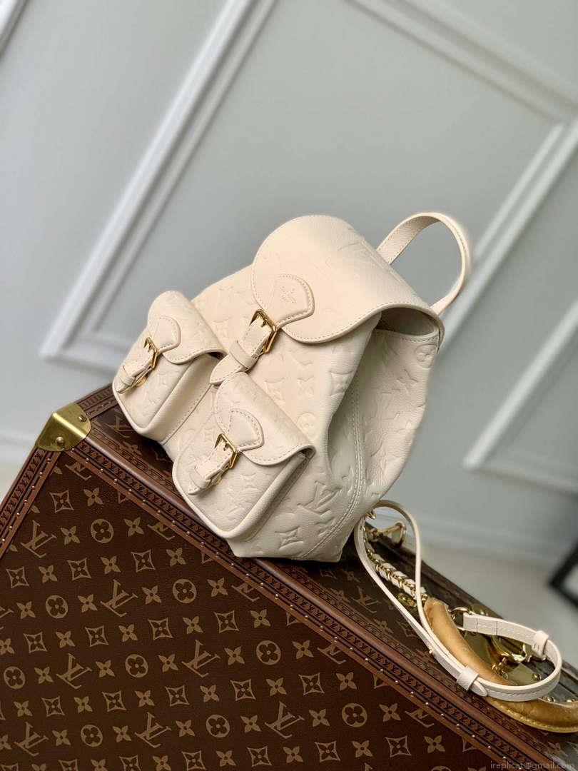LV M47106 Louis Vuitton Playful Backup Backpack Bag Cream