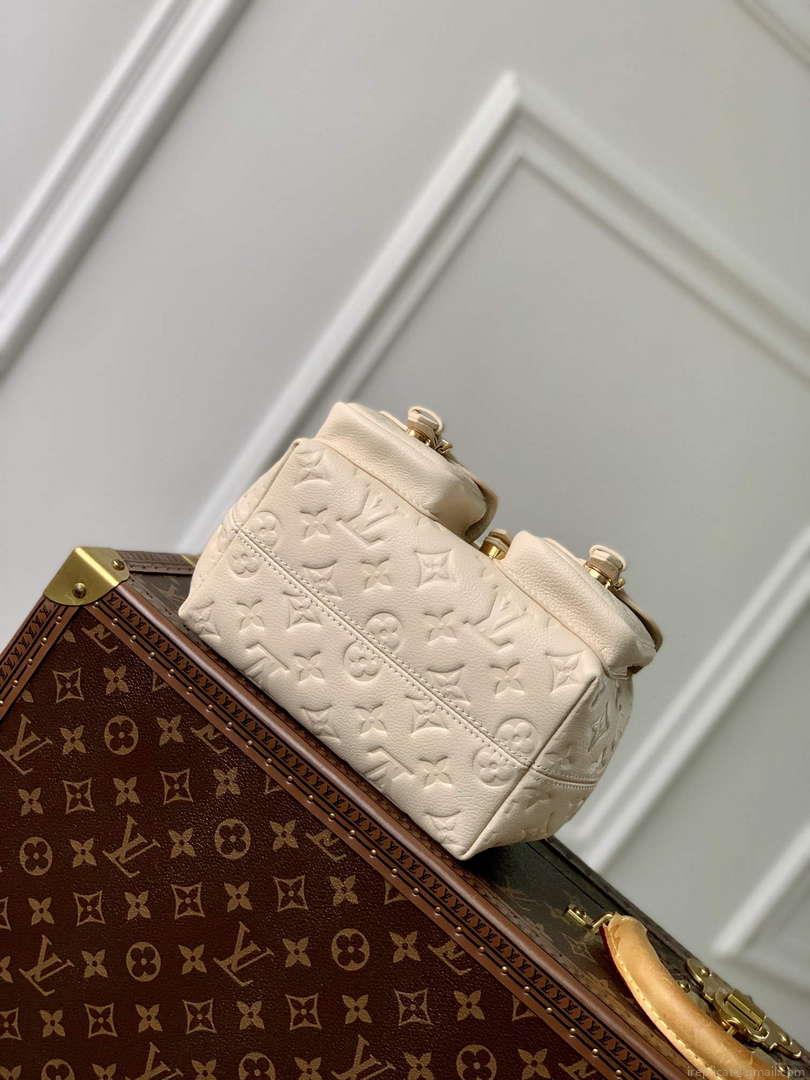 LV M47106 Louis Vuitton Playful Backup Backpack Bag Cream
