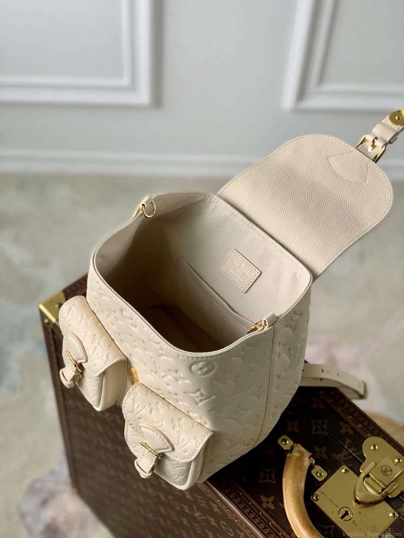 LV M47106 Louis Vuitton Playful Backup Backpack Bag Cream