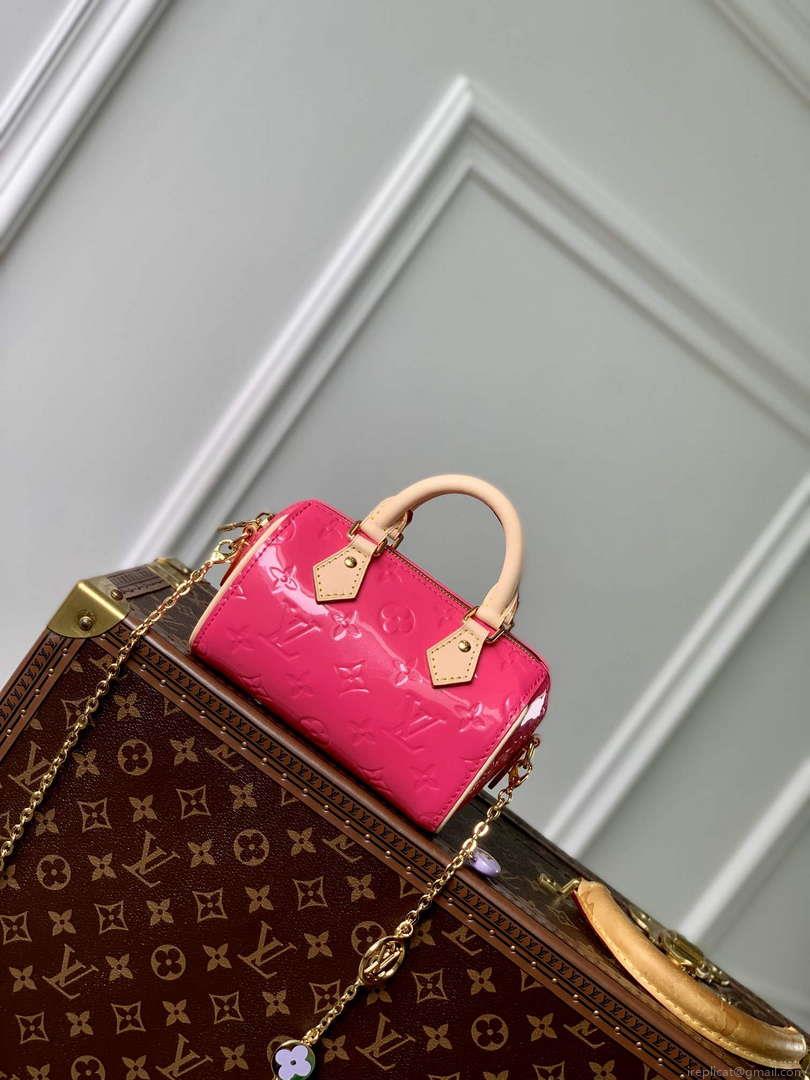 LV M83273 Louis Vuitton Nano Speedy Bag Neon Pink