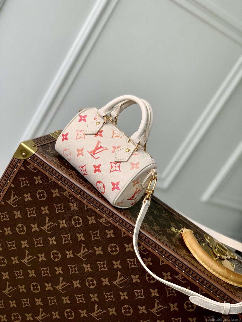 LV M83452 Louis Vuitton Nano Speedy Bag Sunrise Aquarelle