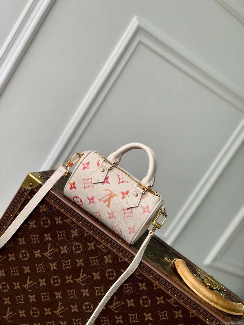 LV M83452 Louis Vuitton Nano Speedy Bag Sunrise Aquarelle