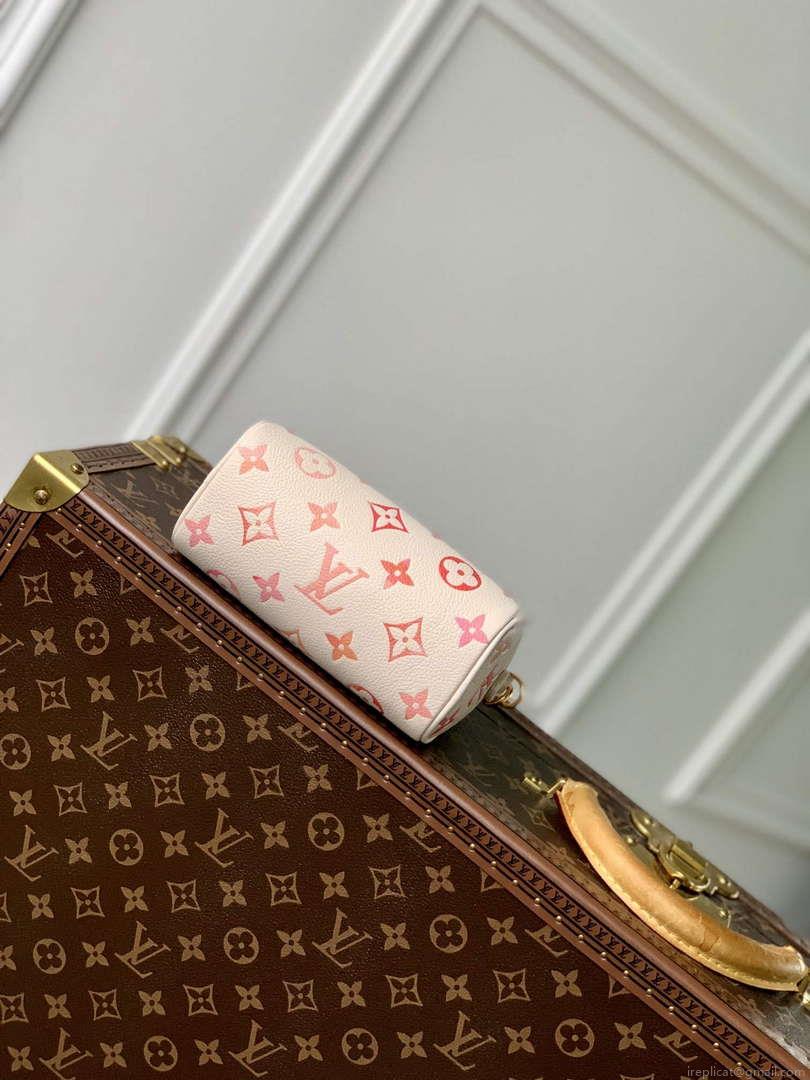 LV M83452 Louis Vuitton Nano Speedy Bag Sunrise Aquarelle