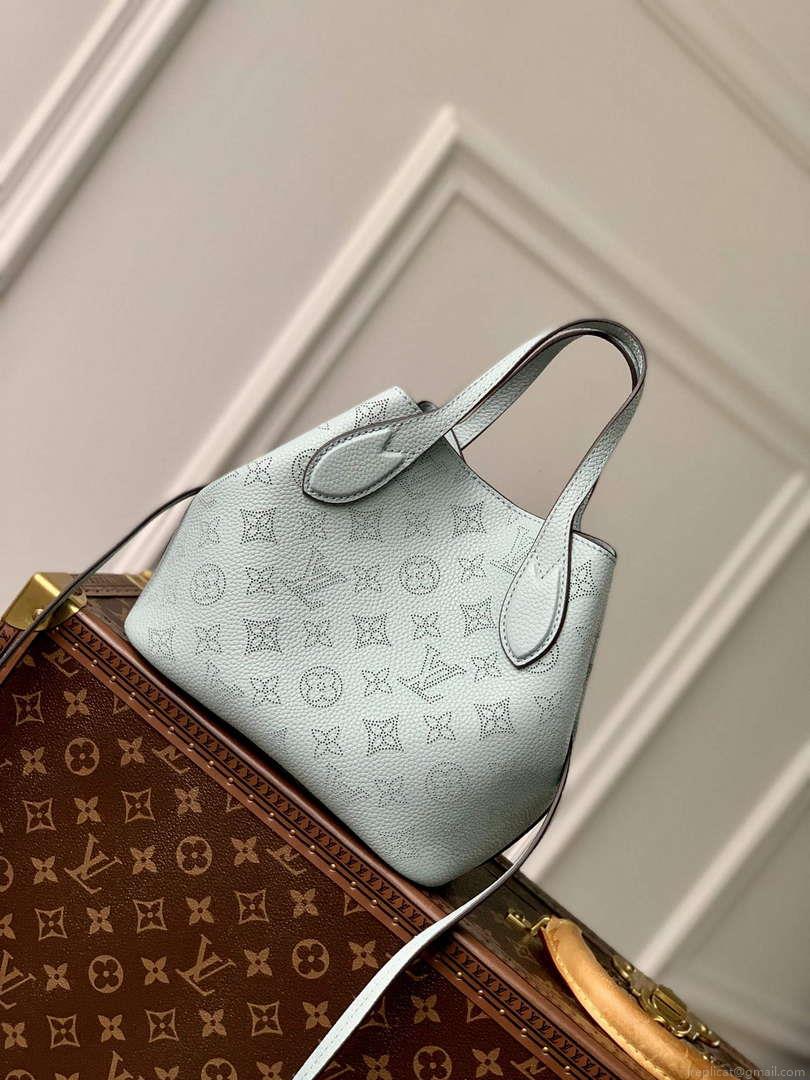 LV M21849 Louis Vuitton Blossom PM Tote Bag Mahina leather Sky blue