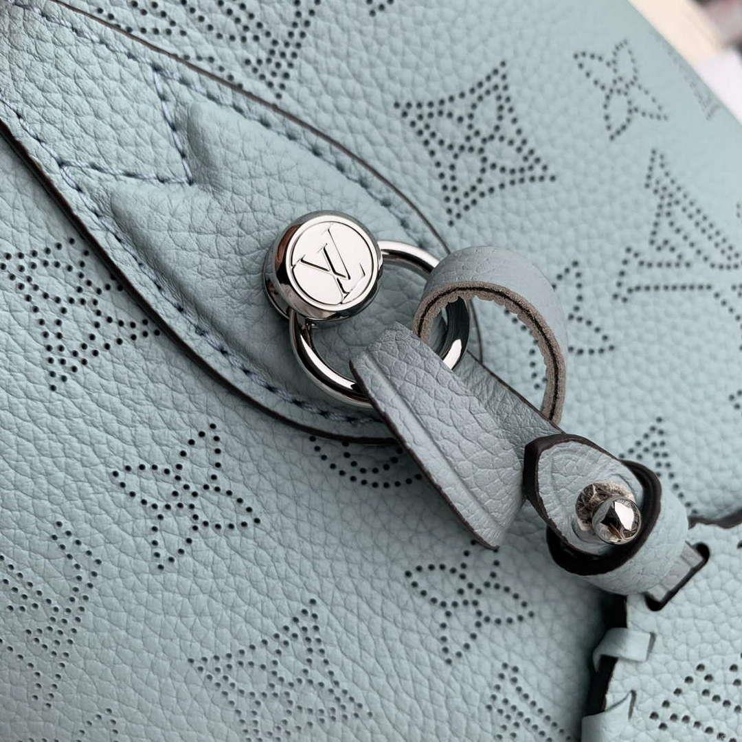 LV M21849 Louis Vuitton Blossom PM Tote Bag Mahina leather Sky blue