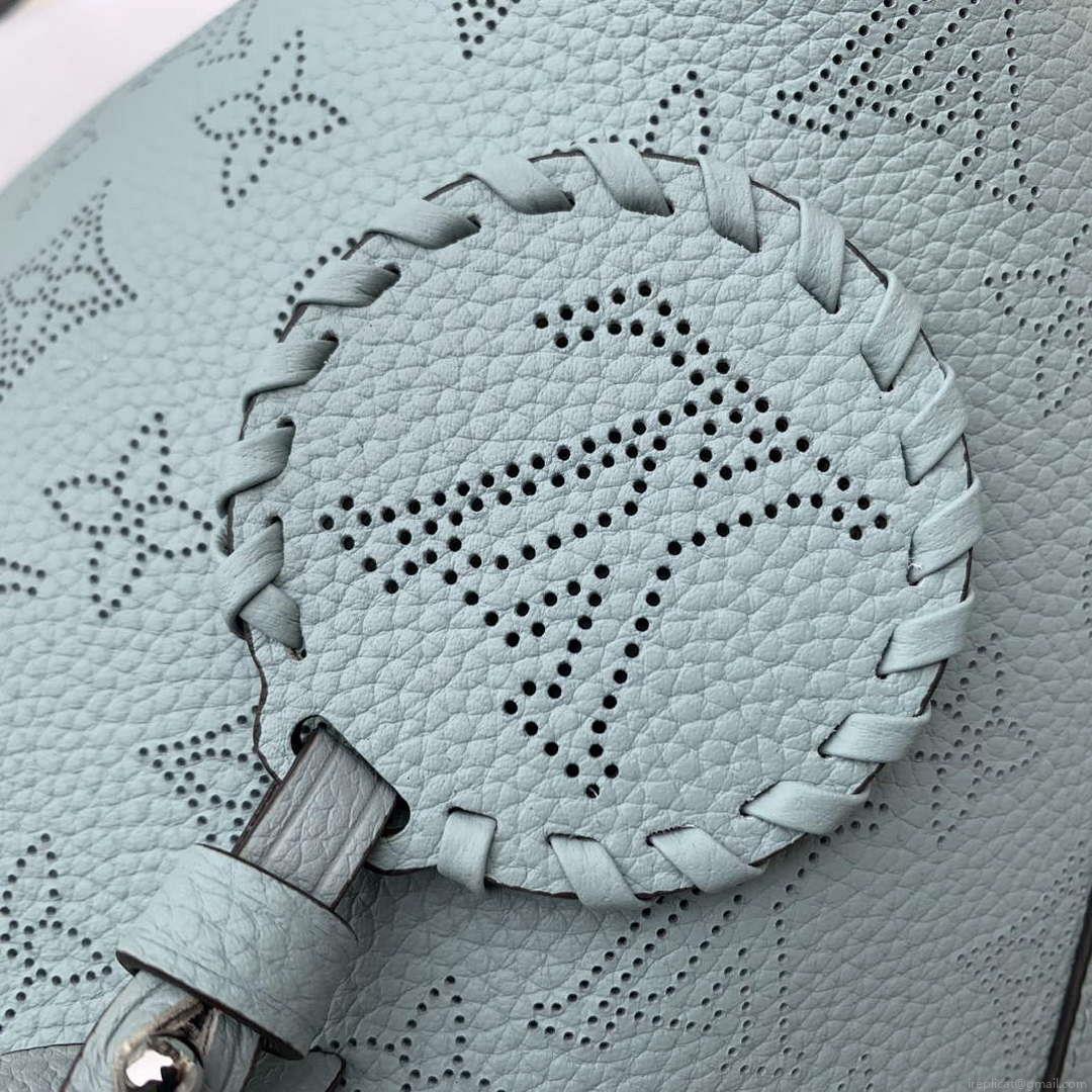 LV M21849 Louis Vuitton Blossom PM Tote Bag Mahina leather Sky blue
