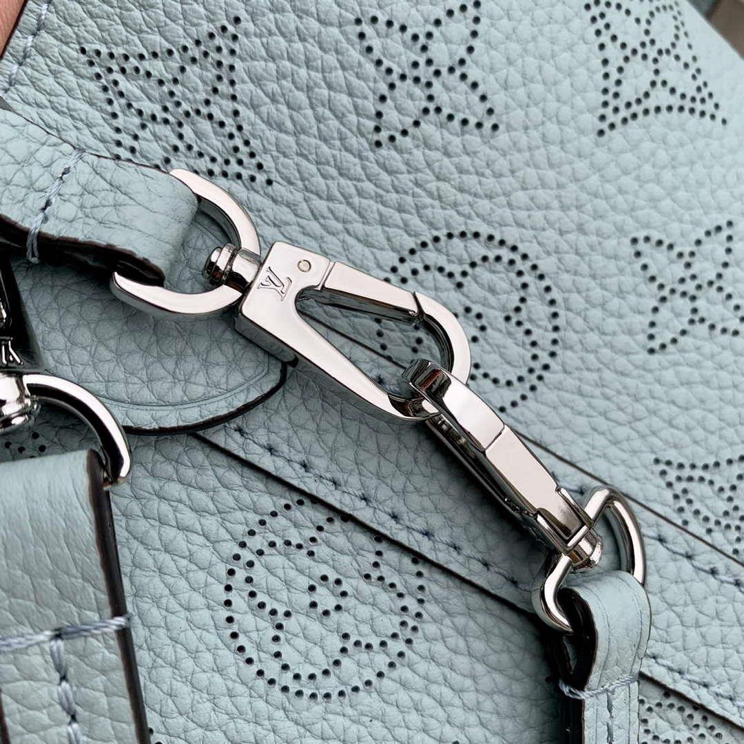 LV M21849 Louis Vuitton Blossom PM Tote Bag Mahina leather Sky blue