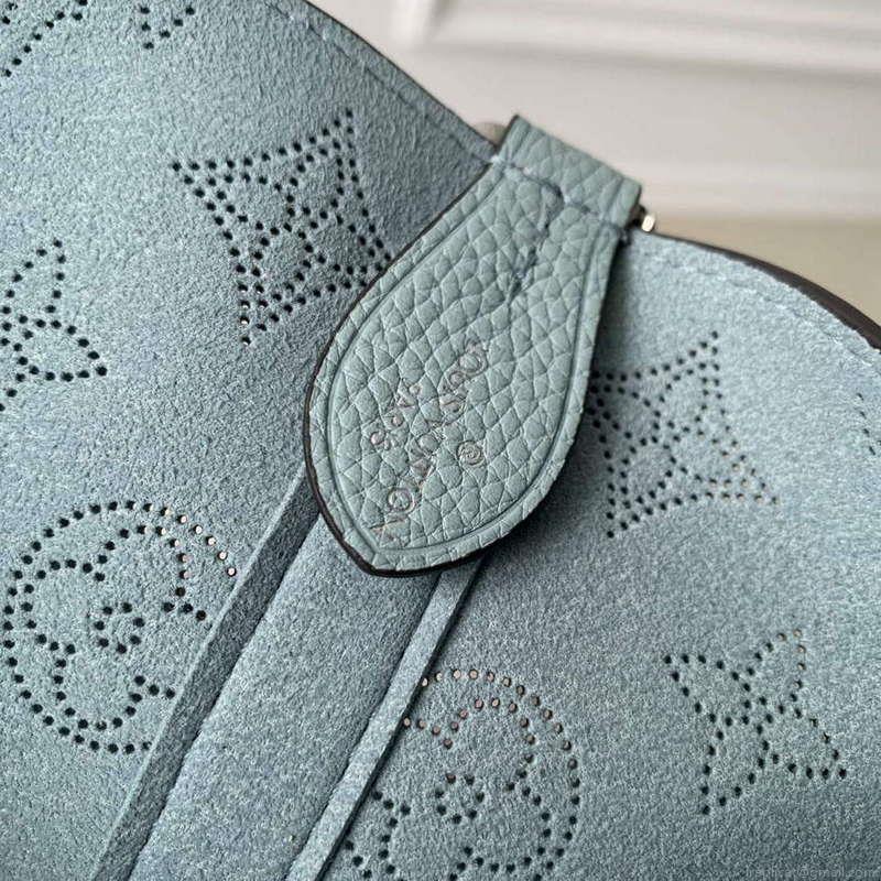 LV M21849 Louis Vuitton Blossom PM Tote Bag Mahina leather Sky blue