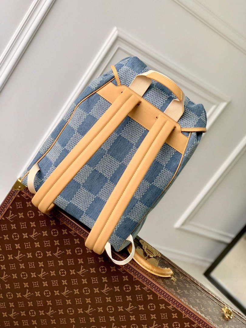 LV N40708 Louis Vuitton Montsouris Backpack Blue