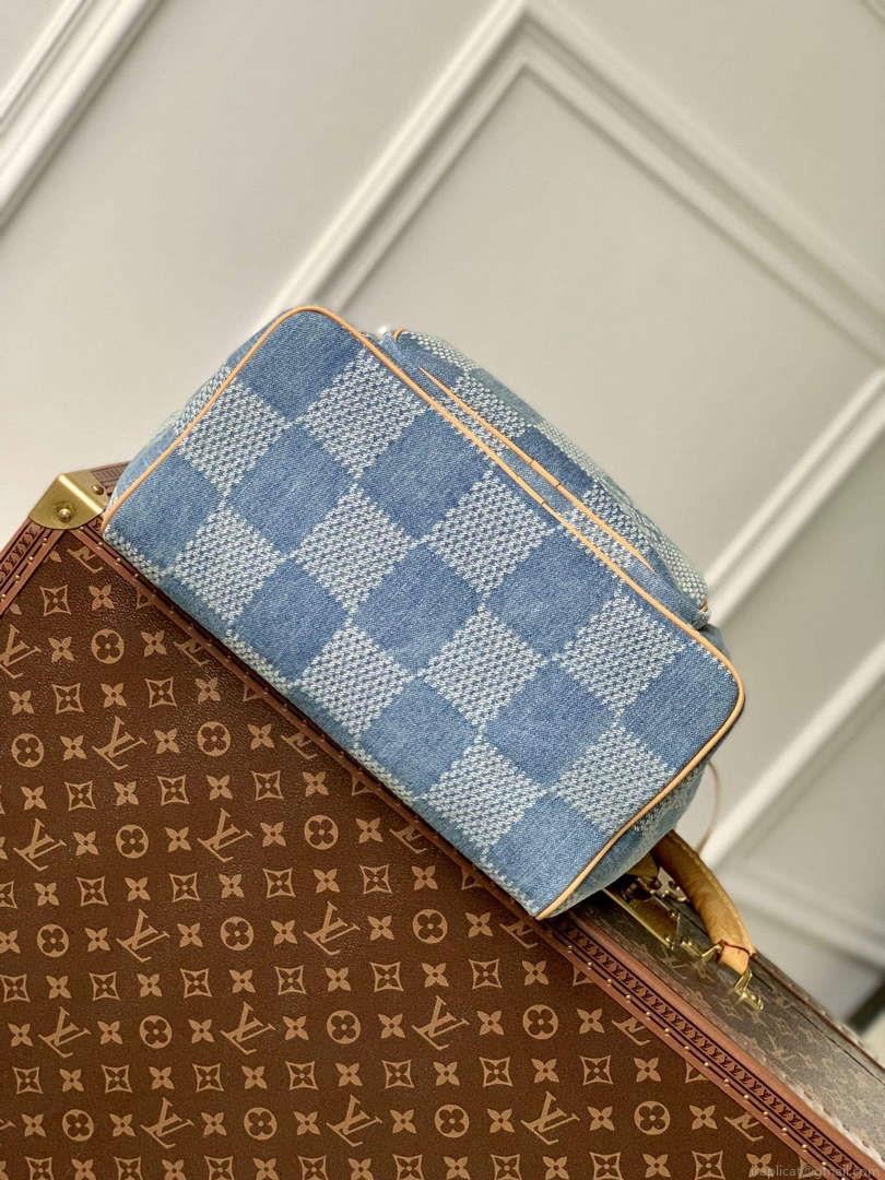 LV N40708 Louis Vuitton Montsouris Backpack Blue