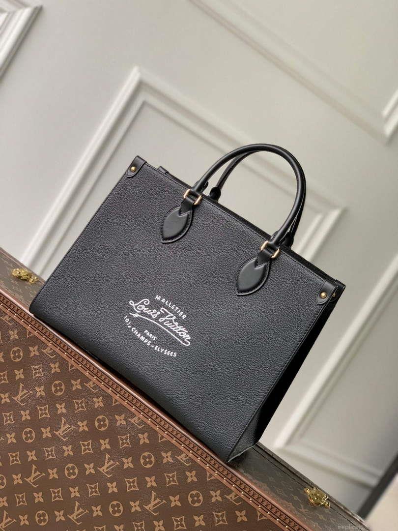 LV M24834 Louis Vuitton OnTheGo MM Bag Black