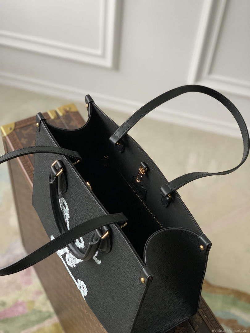 LV M24834 Louis Vuitton OnTheGo MM Bag Black