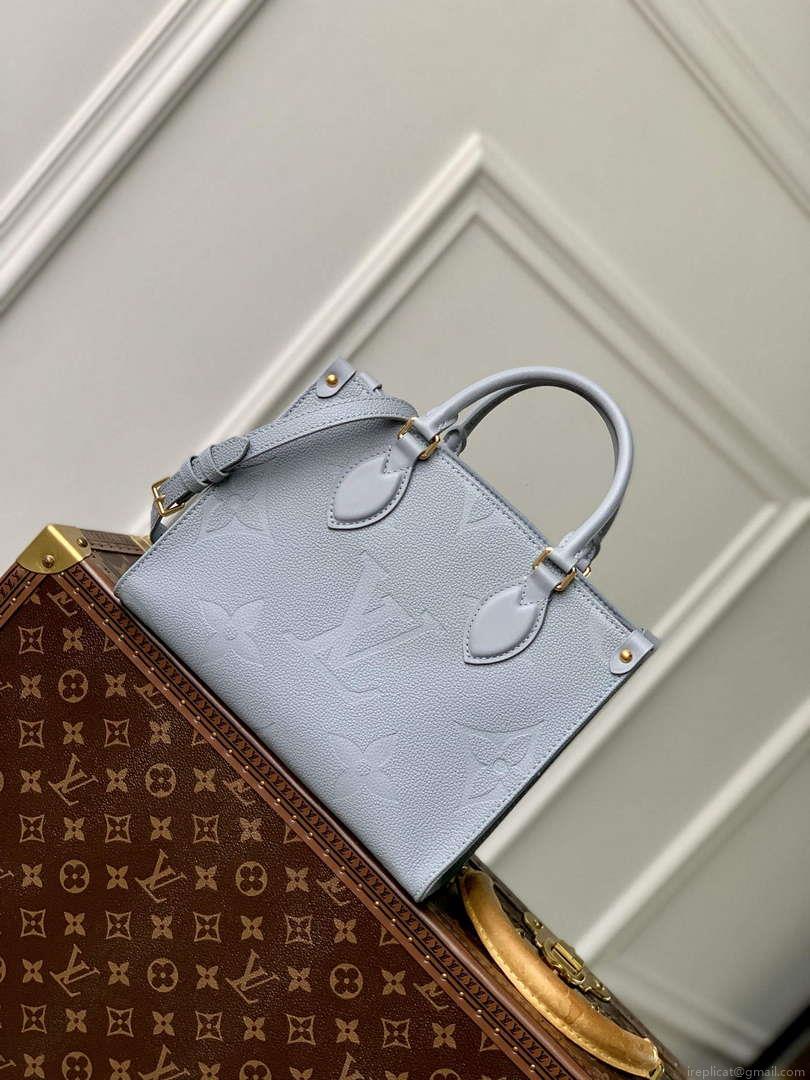 LV M46840 Louis Vuitton OnTheGo PM Handbag Blue Hour