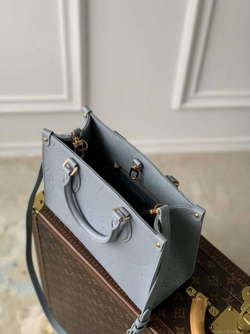 LV M46840 Louis Vuitton OnTheGo PM Handbag Blue Hour