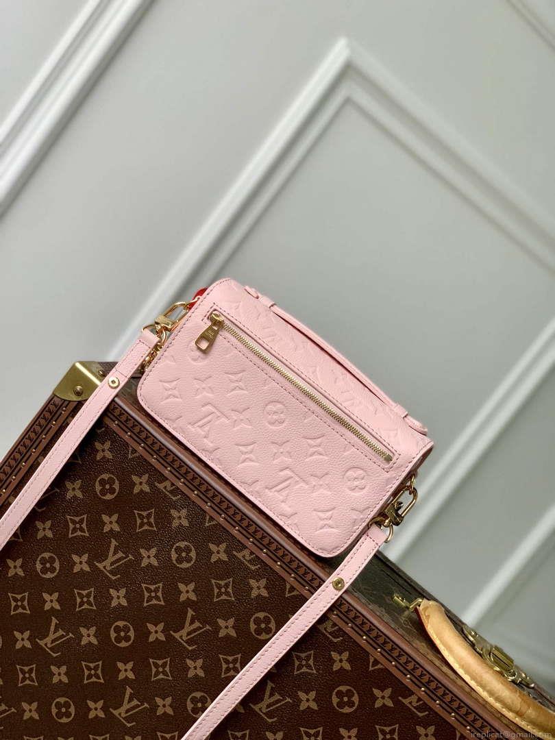 LV M47045 Louis Vuitton Pochette Métis East West Handbag Opal Pink