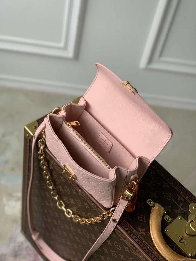 LV M47045 Louis Vuitton Pochette Métis East West Handbag Opal Pink