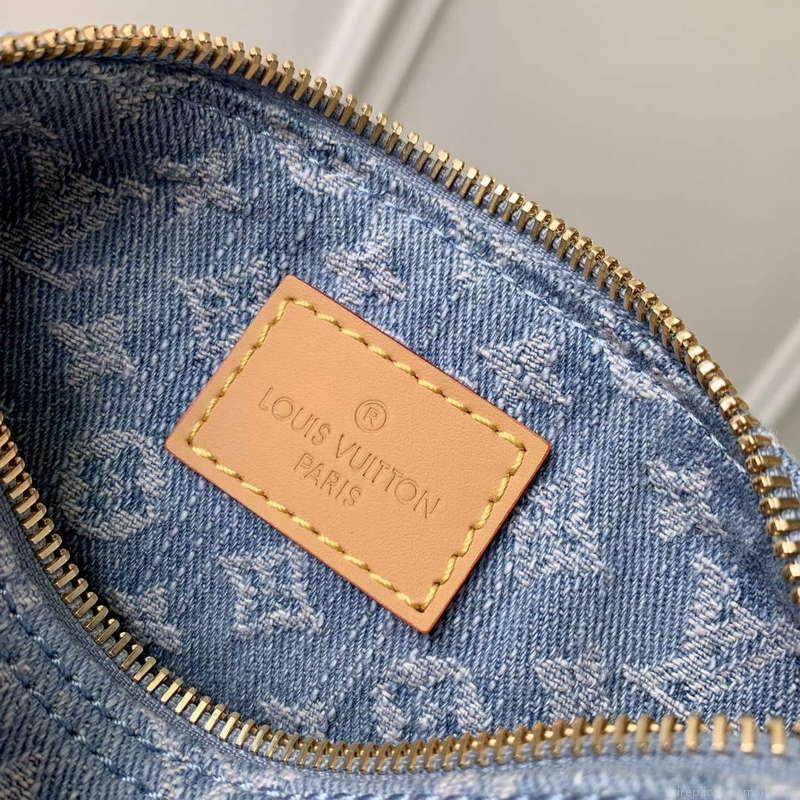 LV M11212 Louis Vuitton Nano Speedy Bag Sky Blue Monogram denim