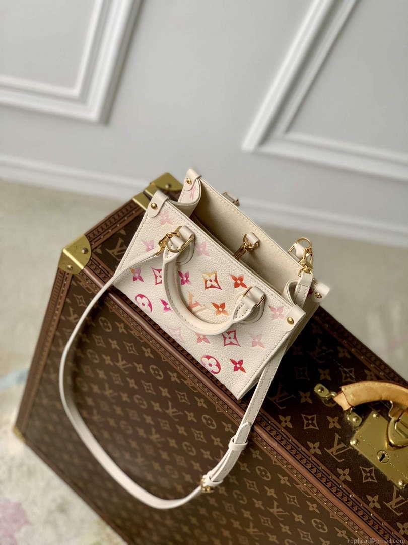 LV M47115 Louis Vuitton OnTheGo BB Handbag Sunrise Aquarelle